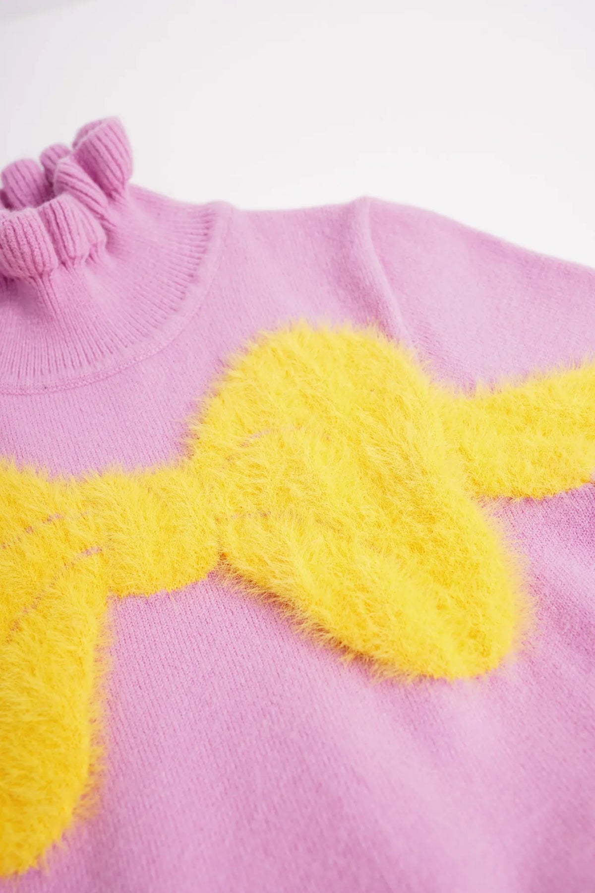 Poco Blush Gradient Bow Knit Tulle Party Dress