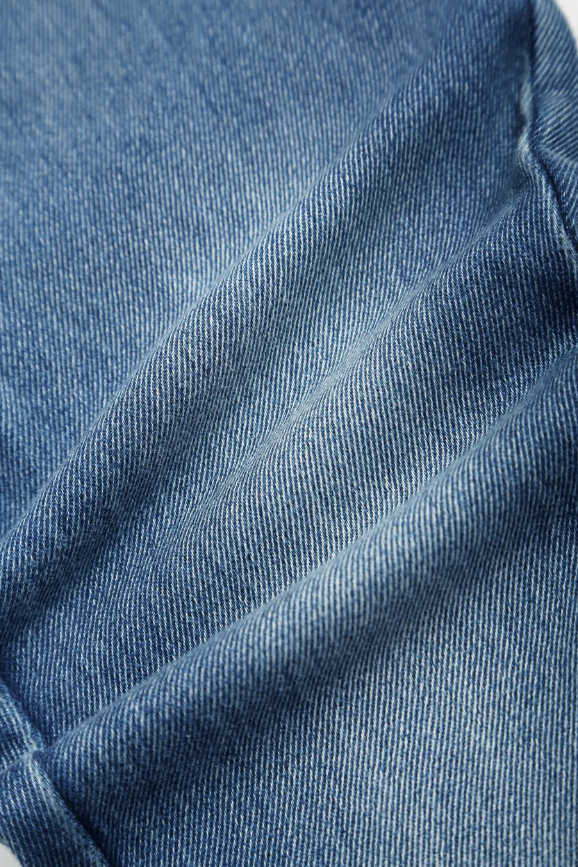 Starry Flare Knit Denim Pants by Poco Blush, image 9