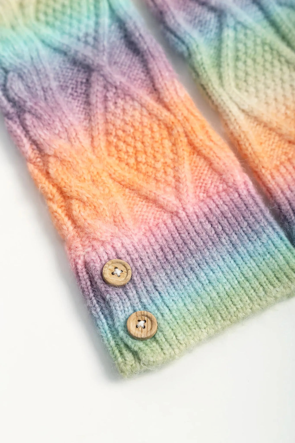 Poco Blush Rainbow Puppy Knit Leg Warmers