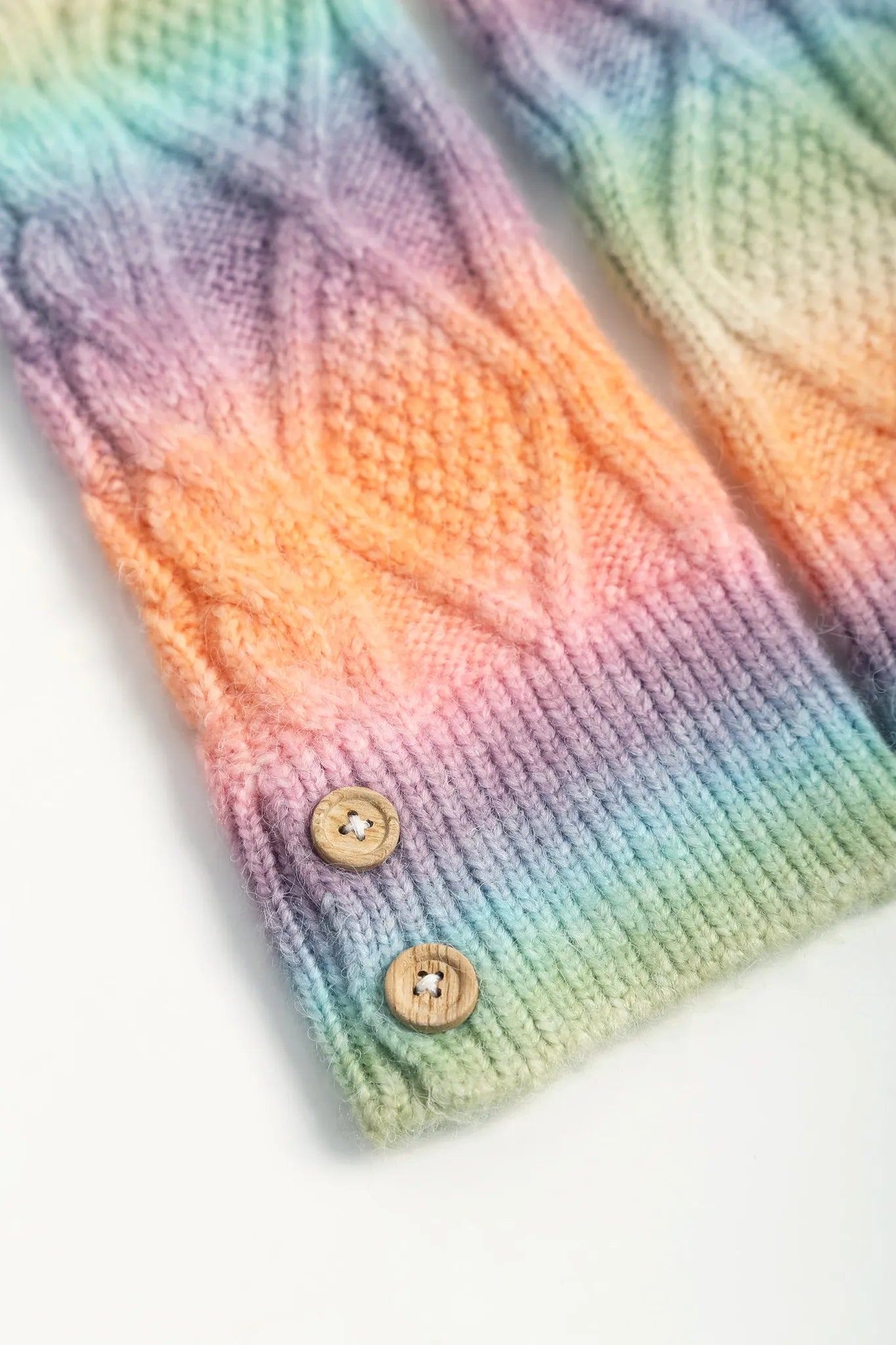 Poco Blush Rainbow Puppy Knit Leg Warmers