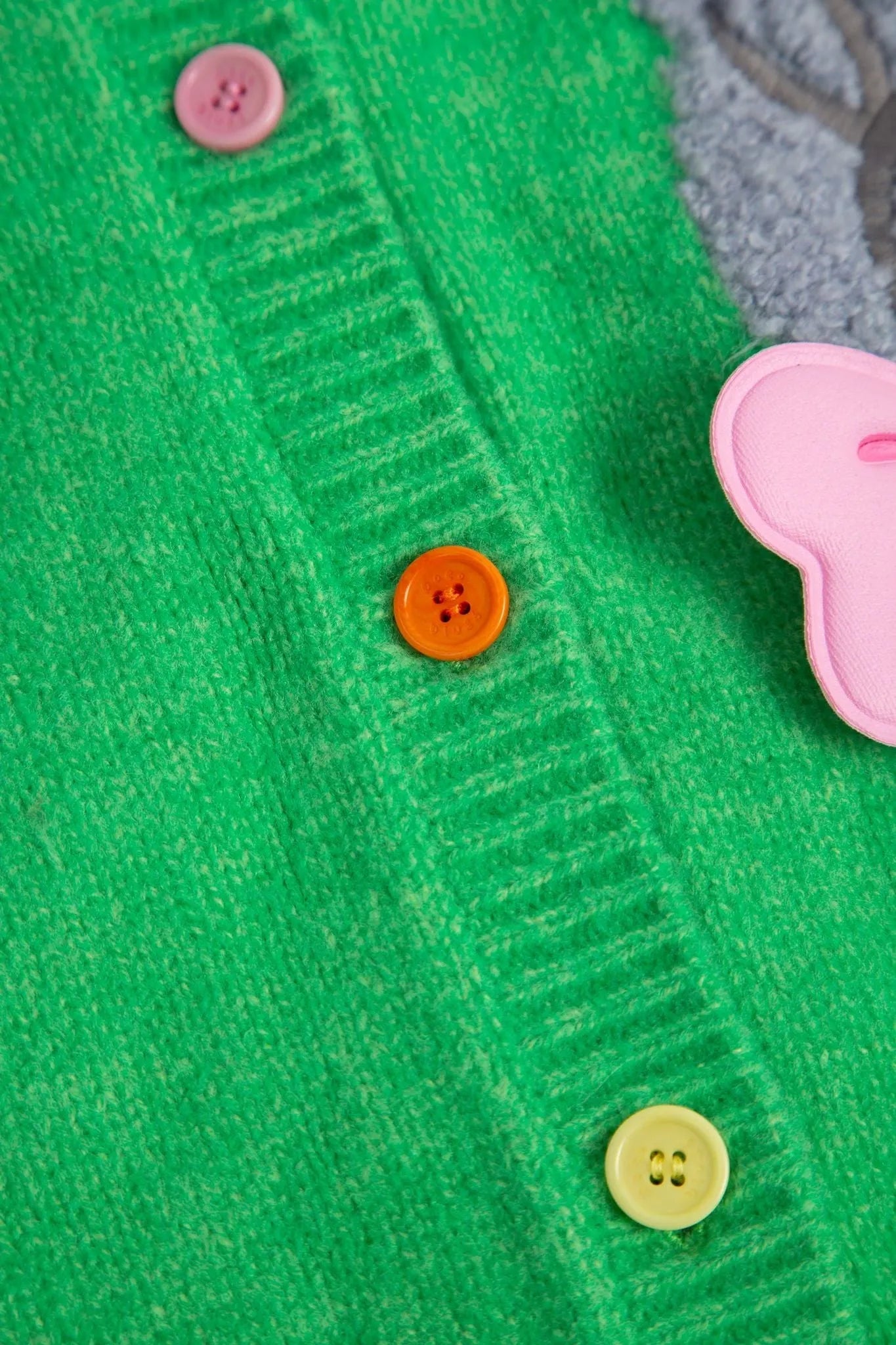 Poco Blush Princess Braid Bow Knit Cardigan