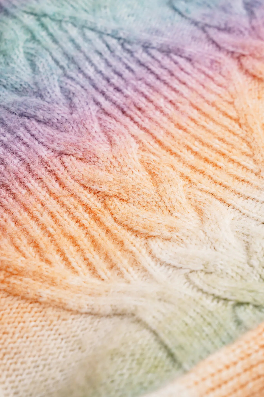 Poco Blush Rainbow Knit Tulle Sweater Dress