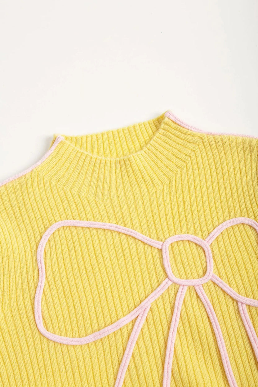 Wool Bow Knit Base Layer Top by Poco Blush, image 15