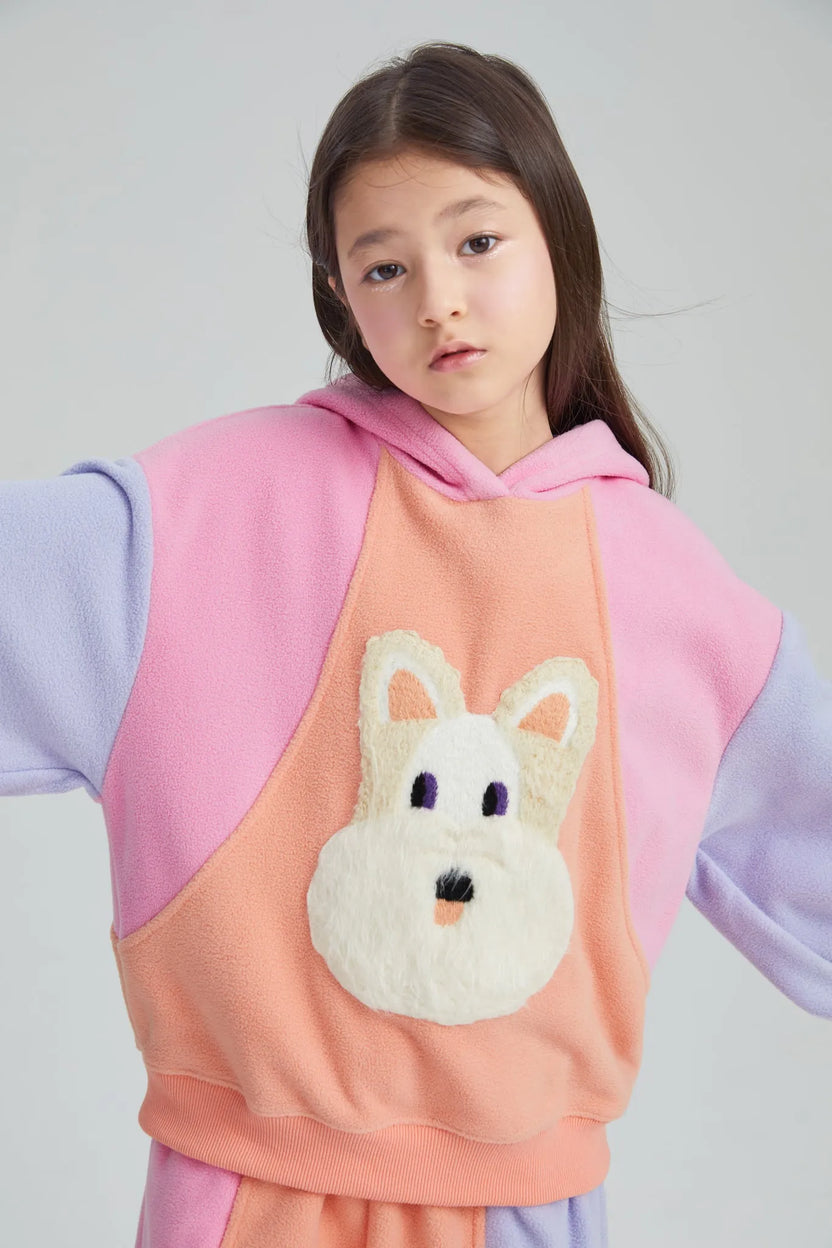 Colorblock Puppy Fleece Sweatshirt by Poco Blush, image 6