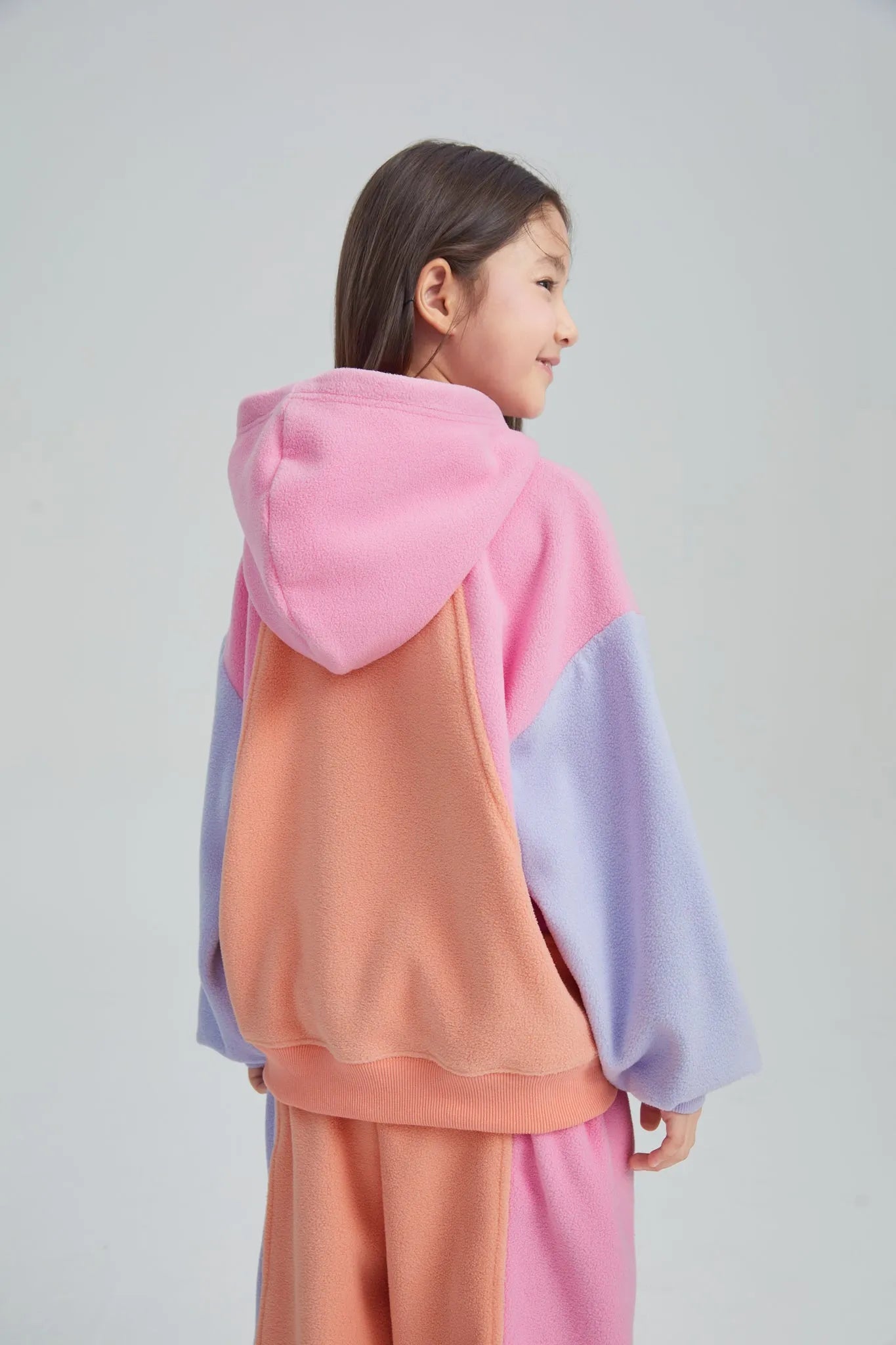 Poco Blush Colorblock Puppy Fleece Sweatshirt