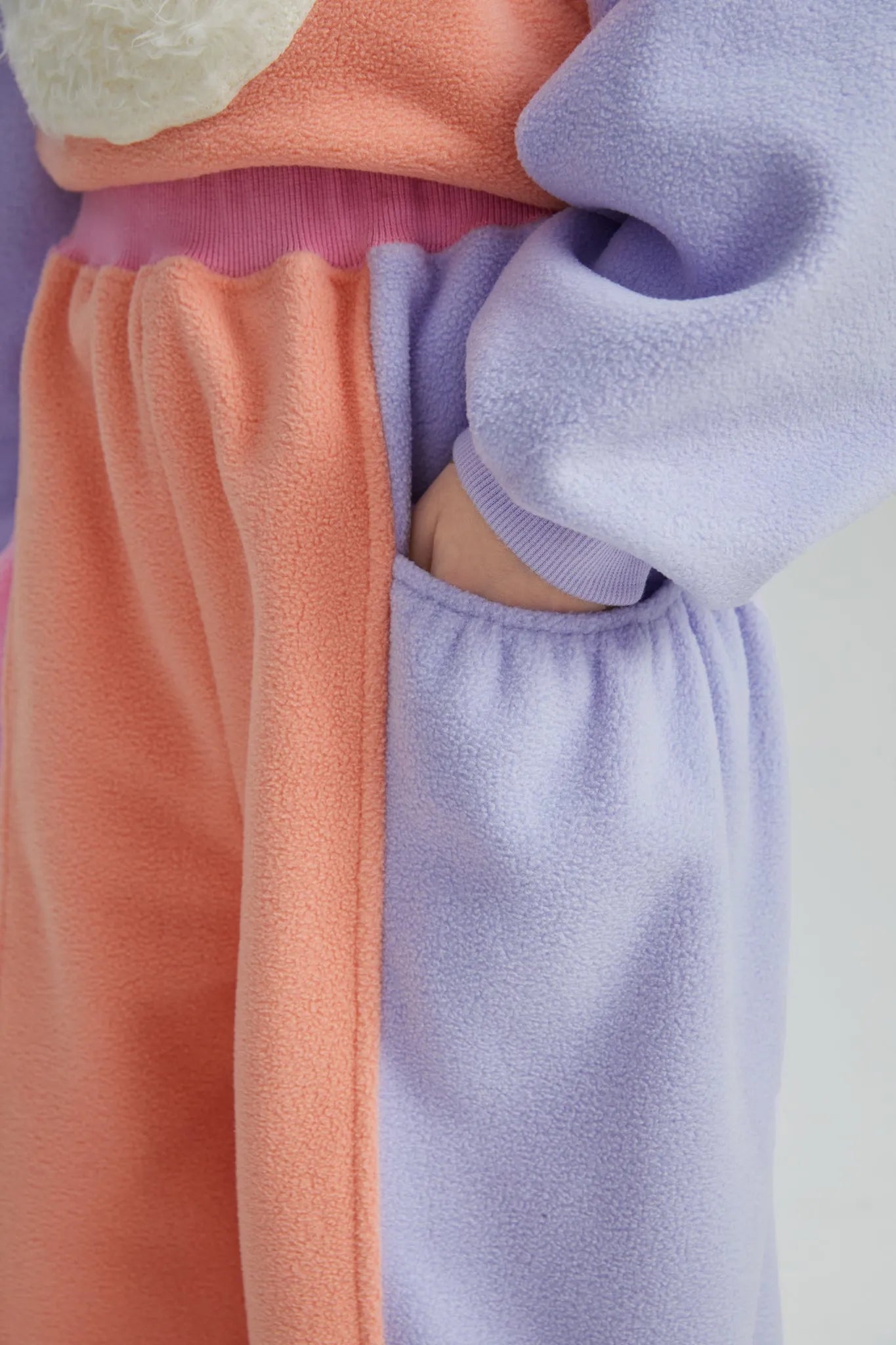 Poco Blush Colorblock Fleece Jogger Pants