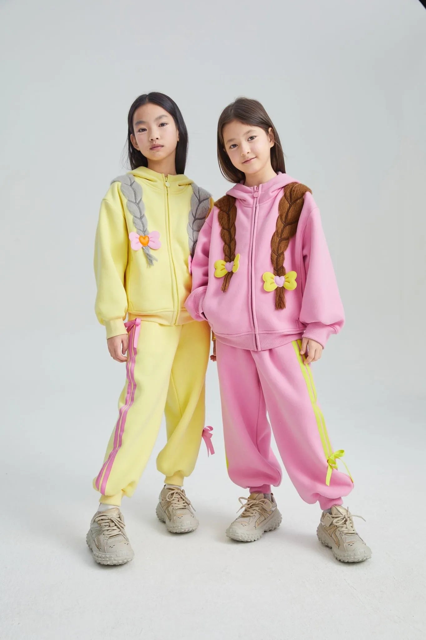 Poco Blush Bow Detail Fleece Jogger Pants