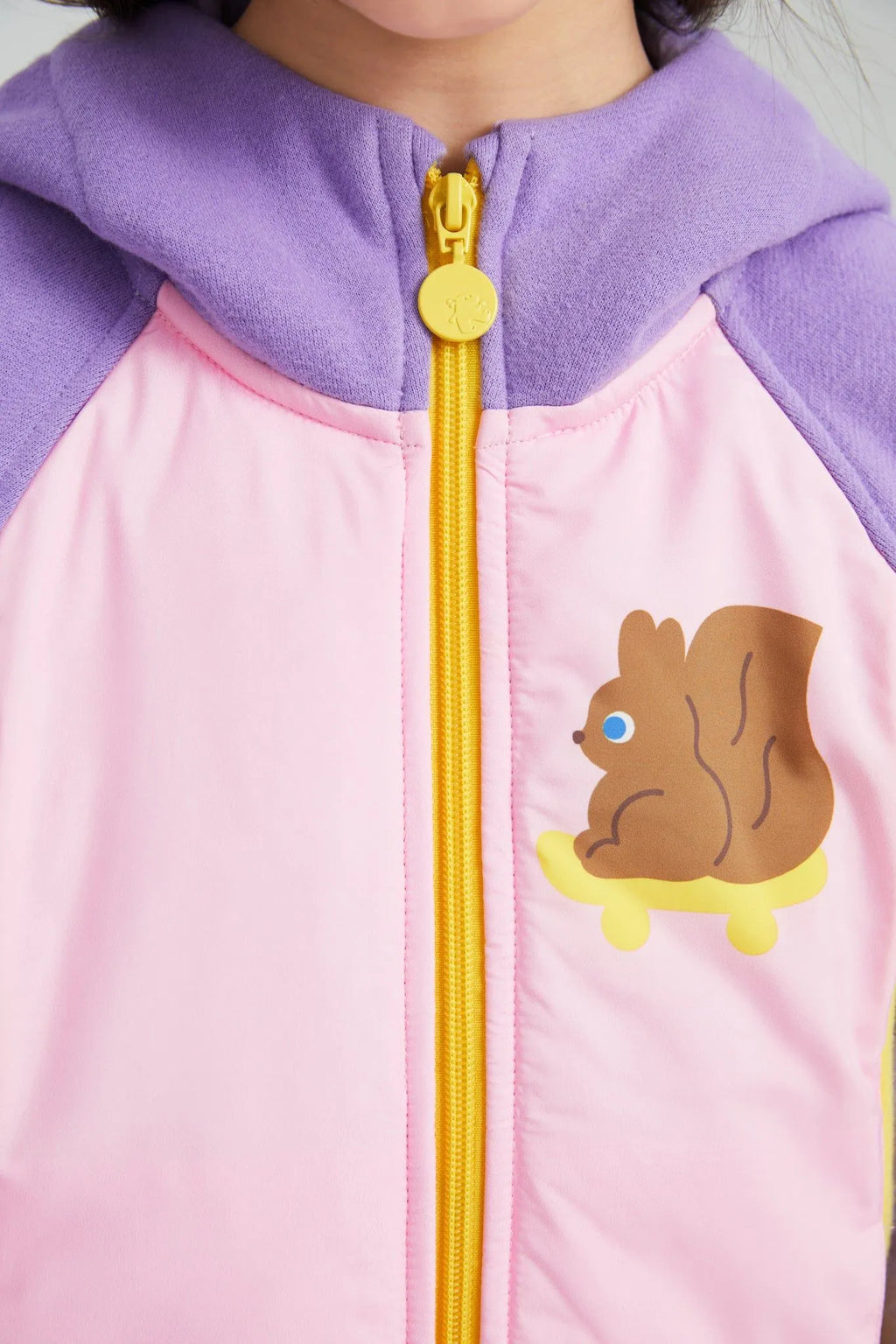 Poco Blush Squirrel Print Padded Jacket