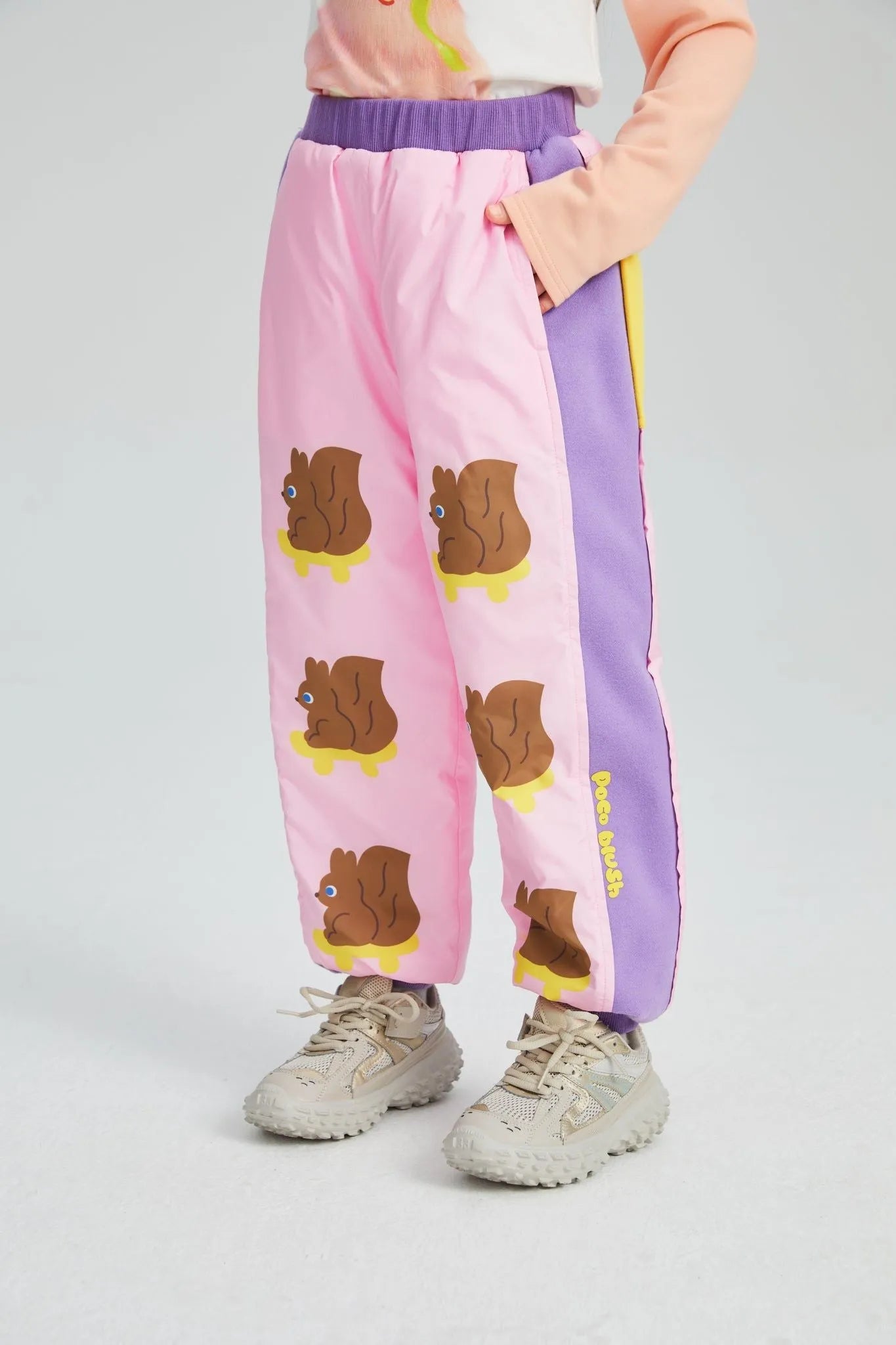 Poco Blush Squirrel Print Padded Pants
