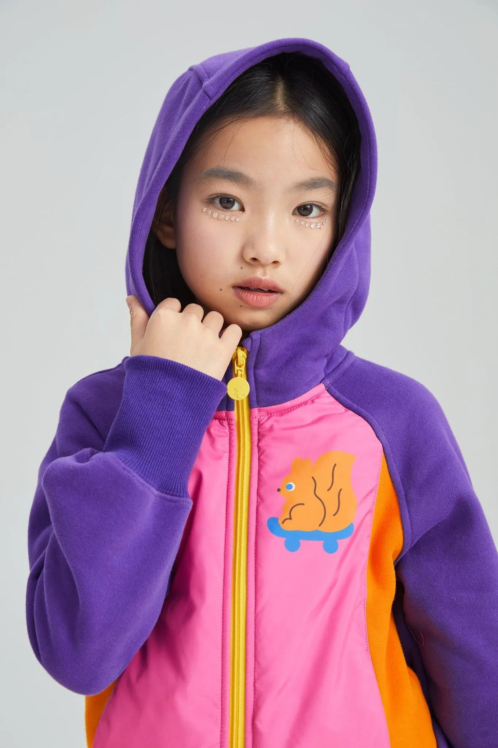 Poco Blush Squirrel Print Padded Jacket