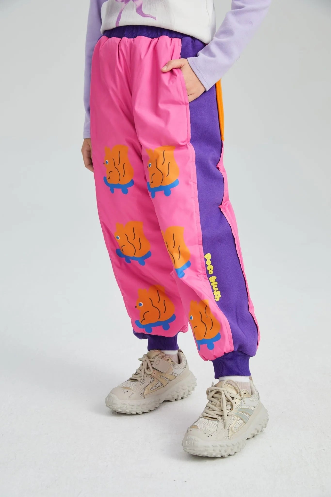 Poco Blush Squirrel Print Padded Pants