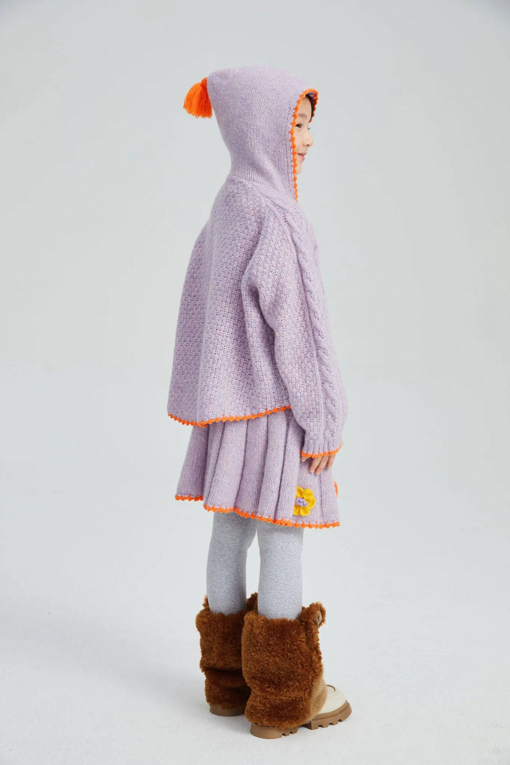 Poco Blush Squirrel Cable Knit Sweater Set