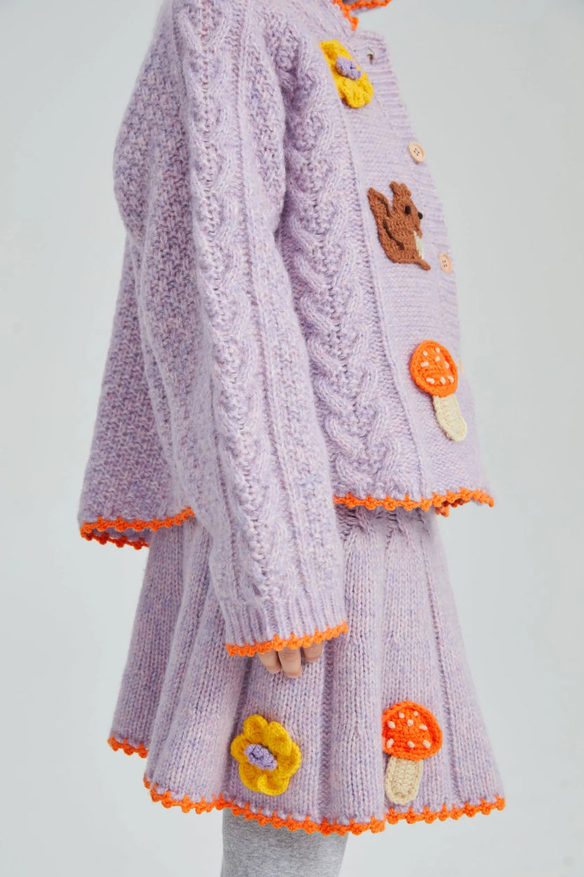 Squirrel Cable Knit Sweater Set by Poco Blush, image 7