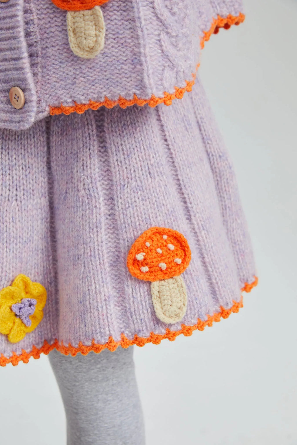 Poco Blush Squirrel Cable Knit Sweater Set