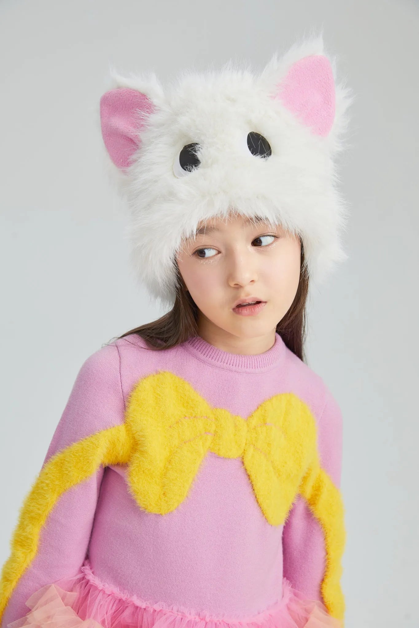 Poco Blush Fluffy Puppy Ear Hat