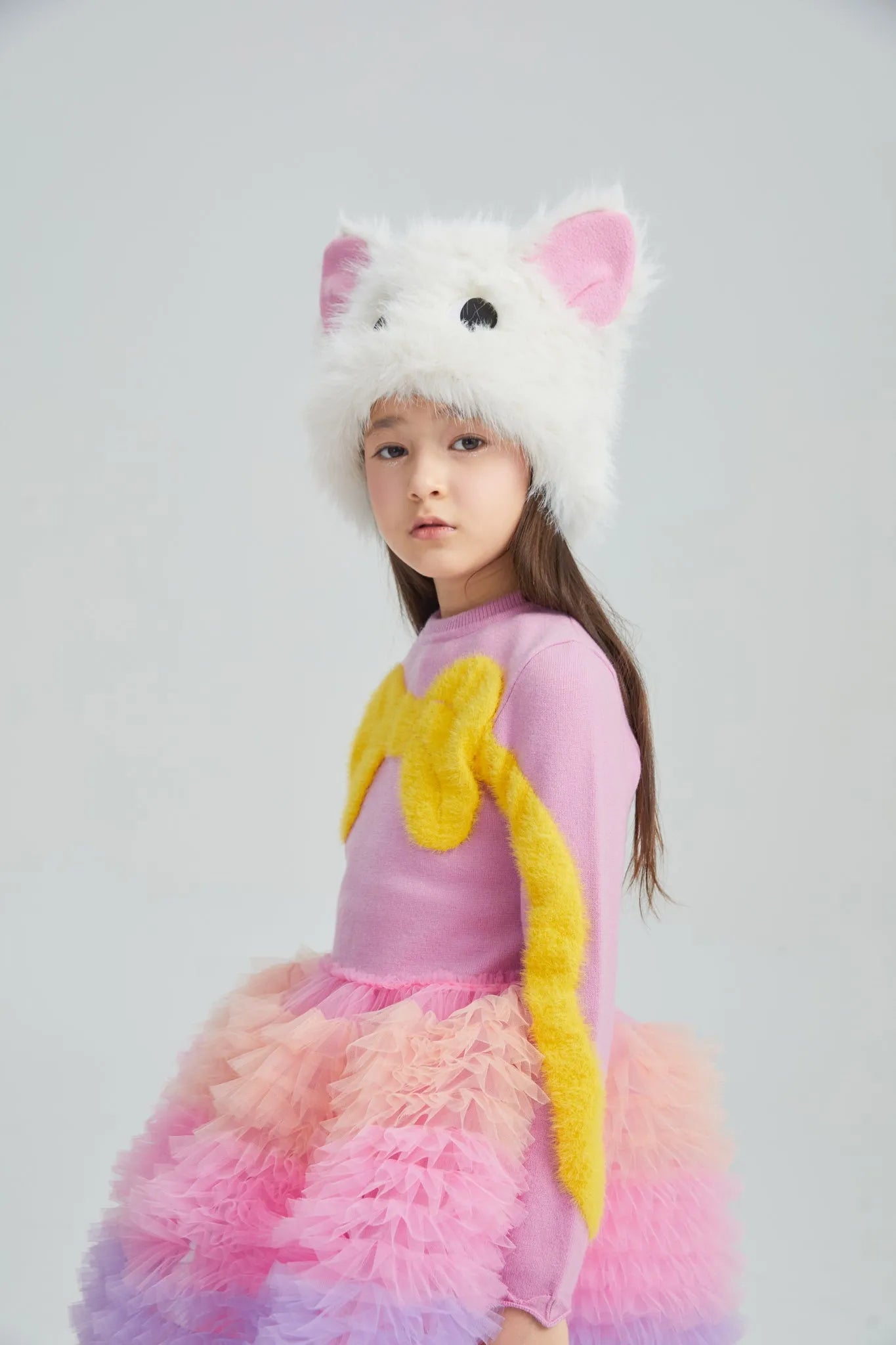 Poco Blush Fluffy Puppy Ear Hat