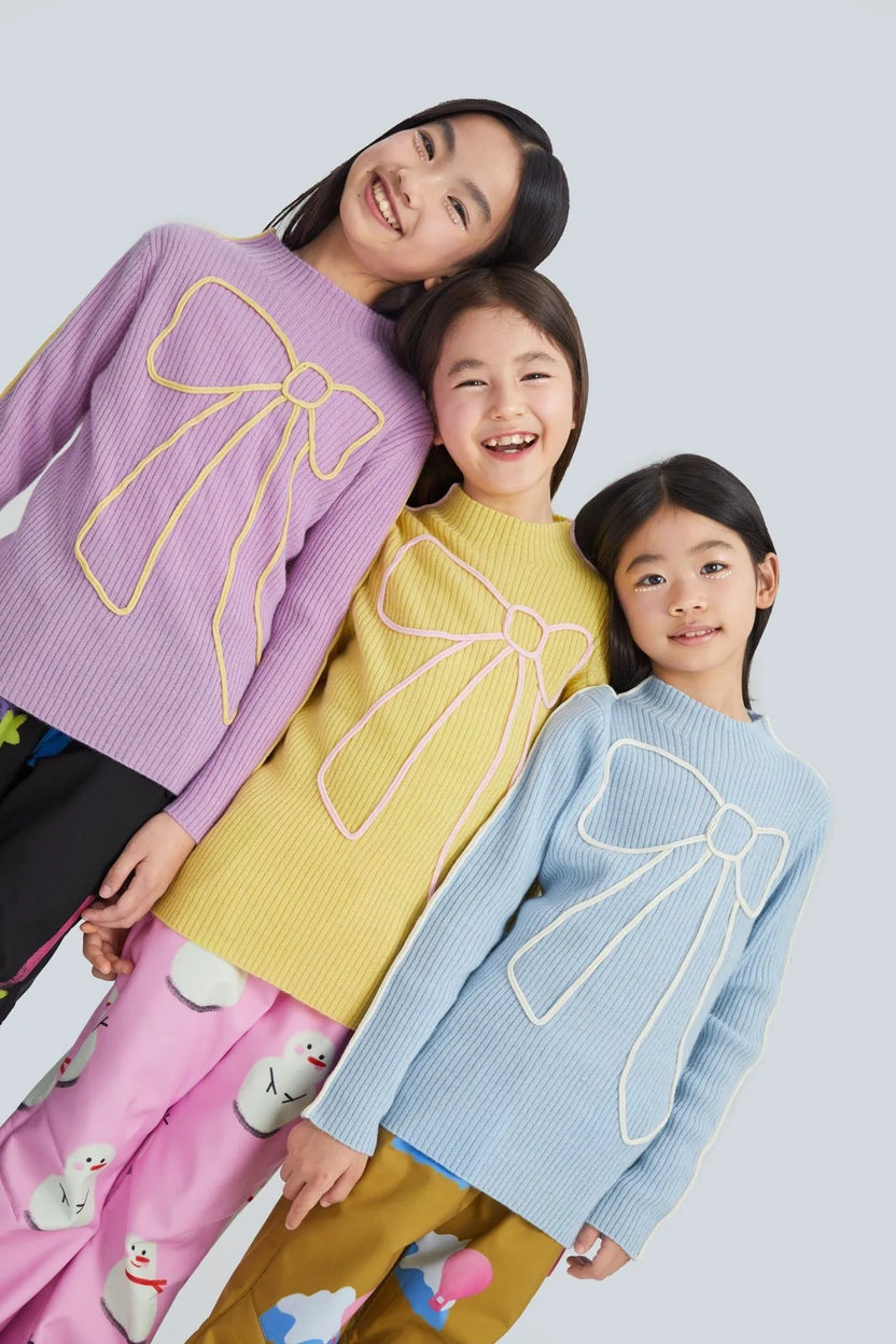 Wool Bow Knit Base Layer Top by Poco Blush, image 8