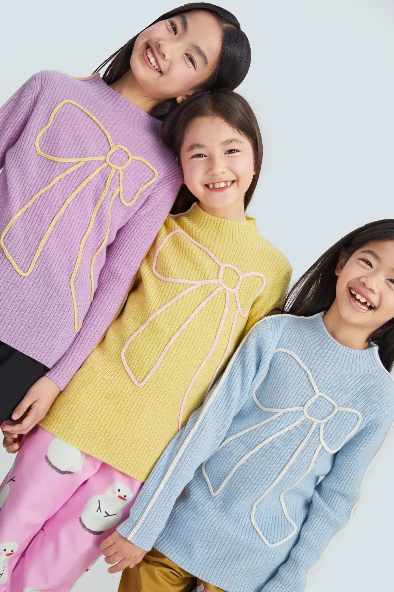 Poco Blush Wool Bow Knit Base Layer Top