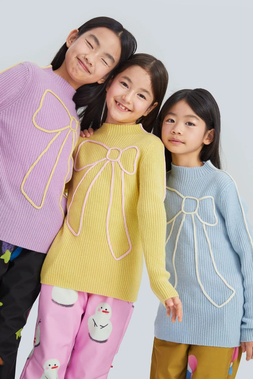 Wool Bow Knit Base Layer Top by Poco Blush, image 10