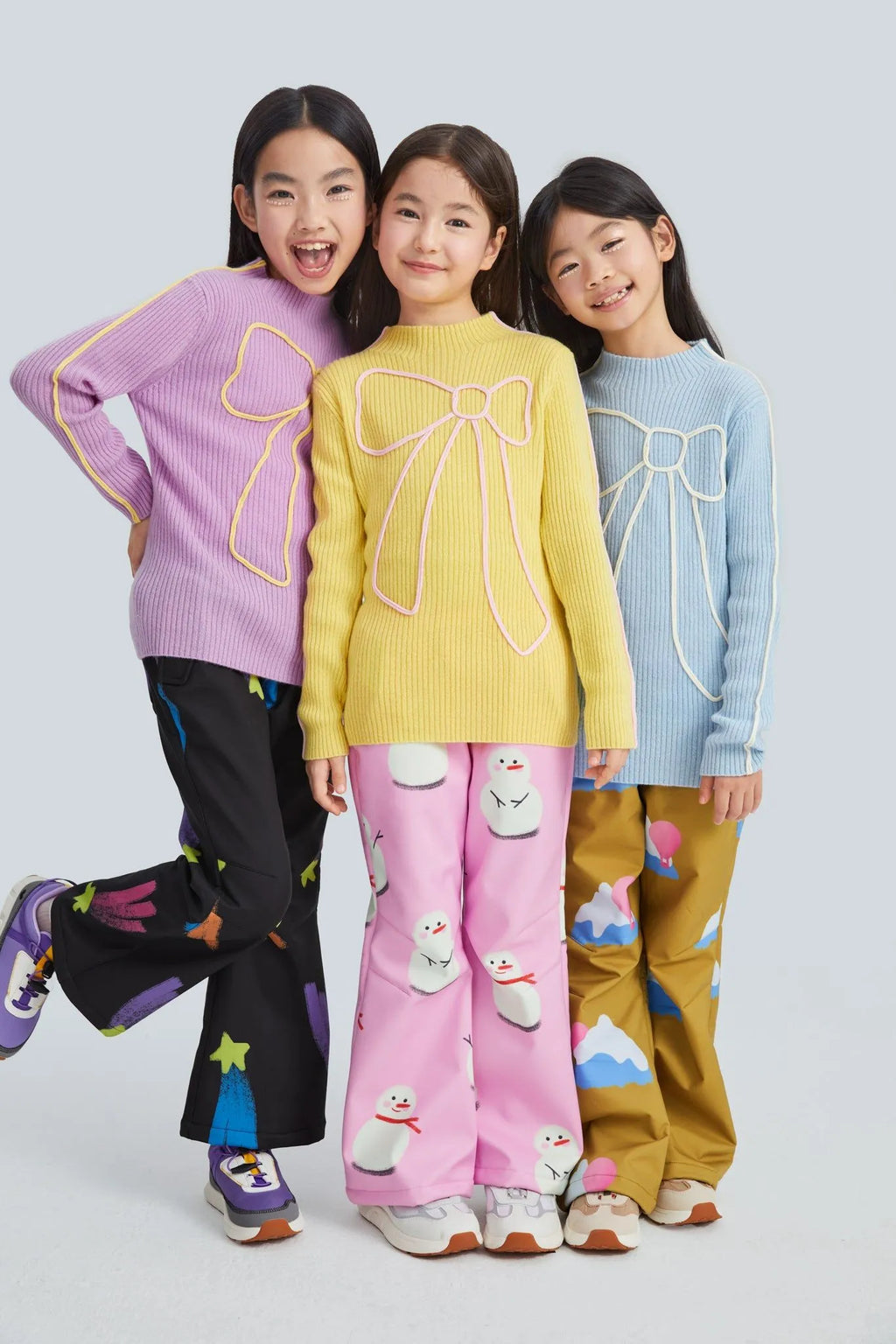 Poco Blush Wool Bow Knit Base Layer Top