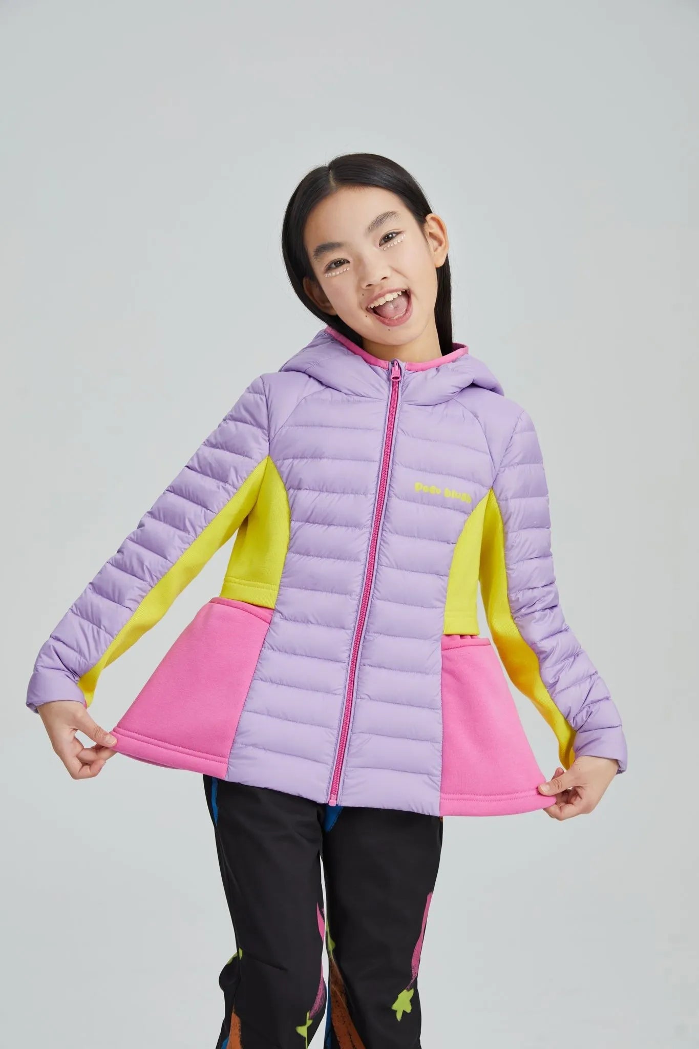 Poco Blush Colorblock Lightweight Down Jacket