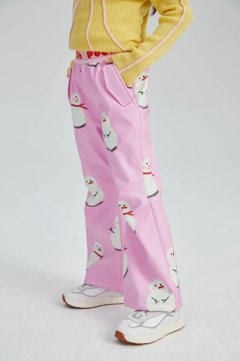 Printed Fleece-Lined Ski Pants by Poco Blush, image 2