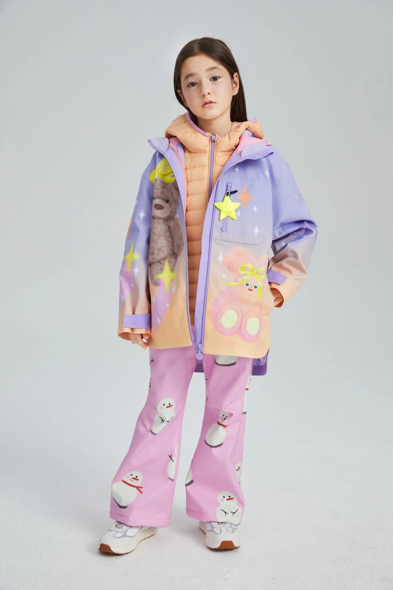 Poco Blush Printed Fleece-Lined Ski Pants