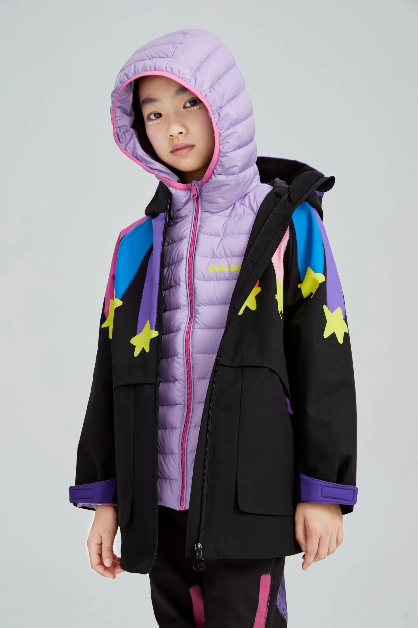 Poco Blush Colorblock Lightweight Down Jacket