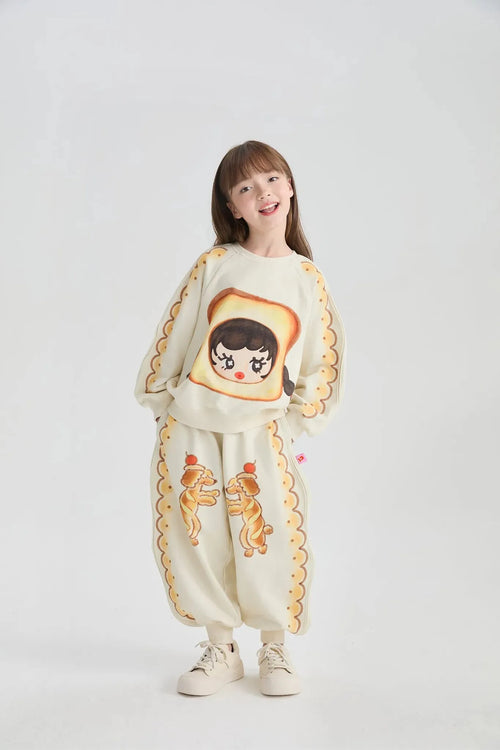 Bread Puppy Print Sweatpants by Poco Blush, image 2