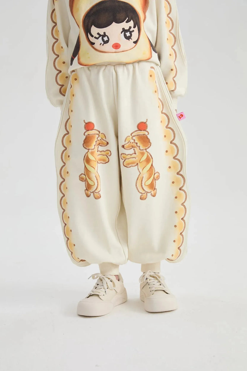 Bread Puppy Print Sweatpants by Poco Blush, image 5