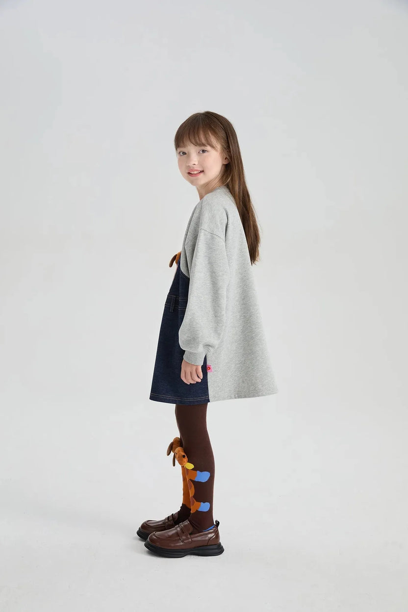 Bread Puppy Denim Sweatshirt by Poco Blush, image 4