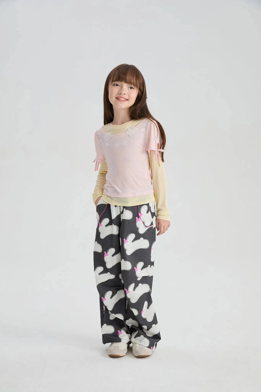 Running Bunny Cotton Parachute Pants by Poco Blush, image 3