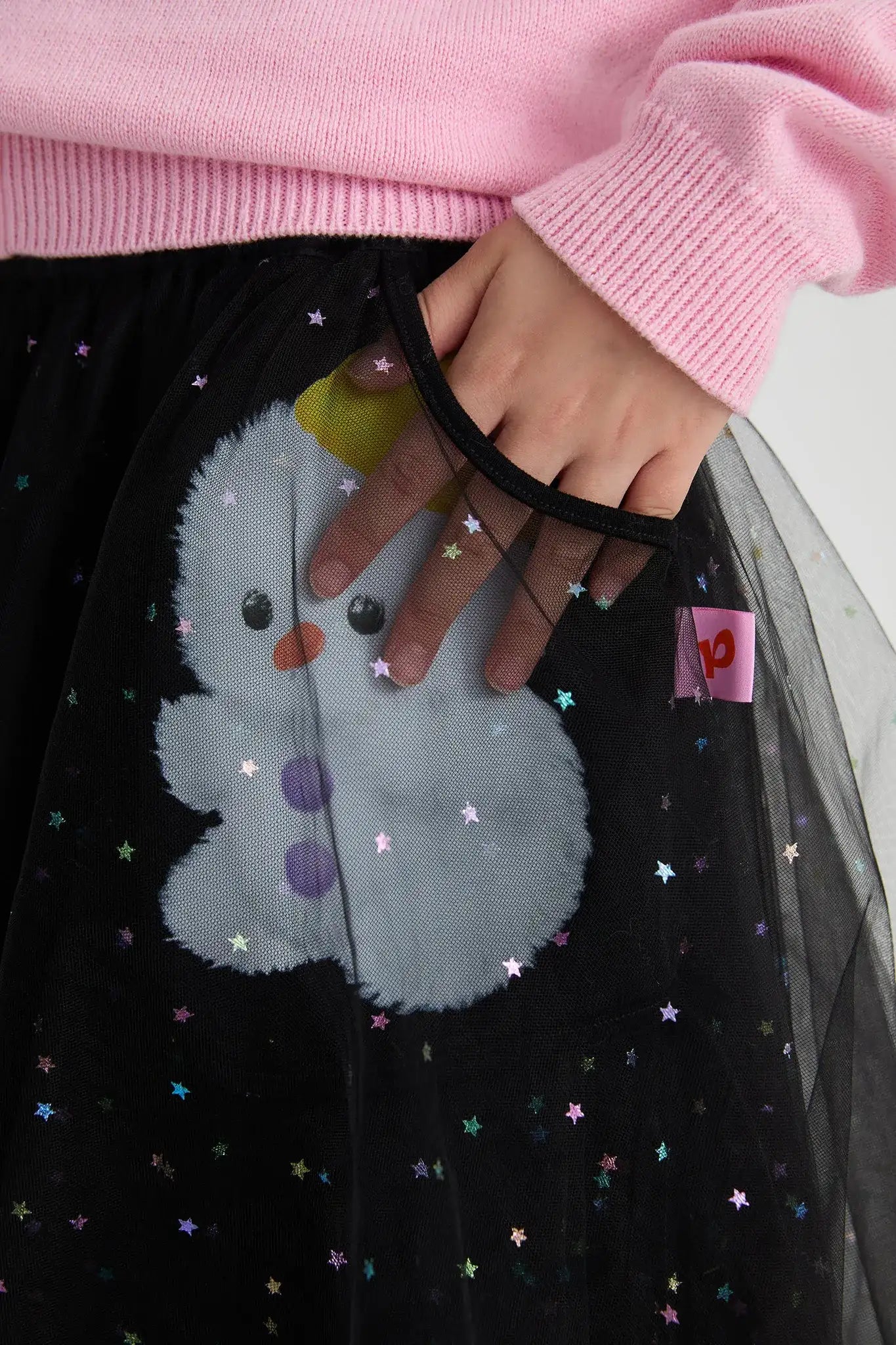 Poco Blush Starry Tulle Sequin Skirt