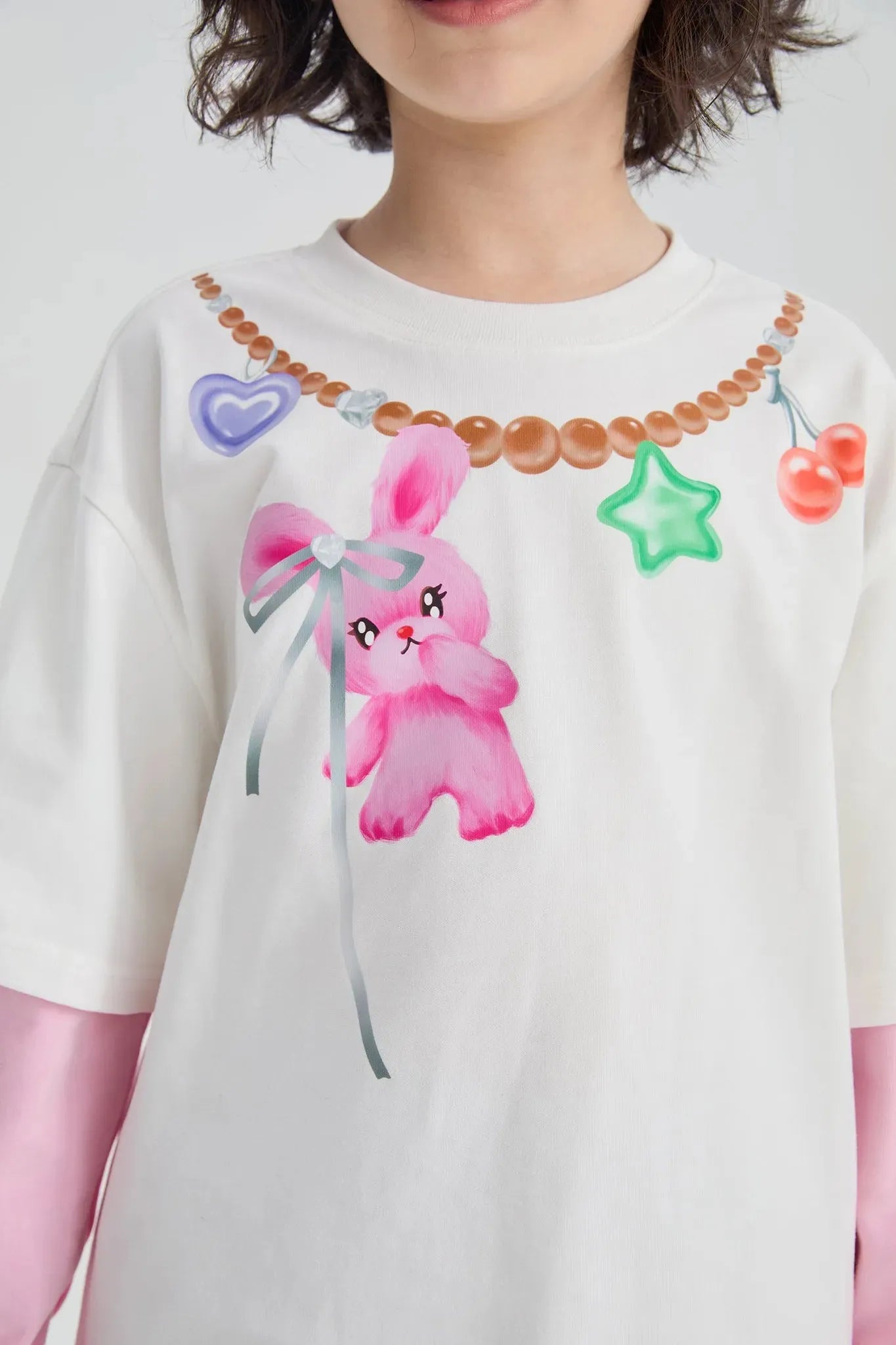 Poco Blush Bunny Swing Long-Sleeve Tee