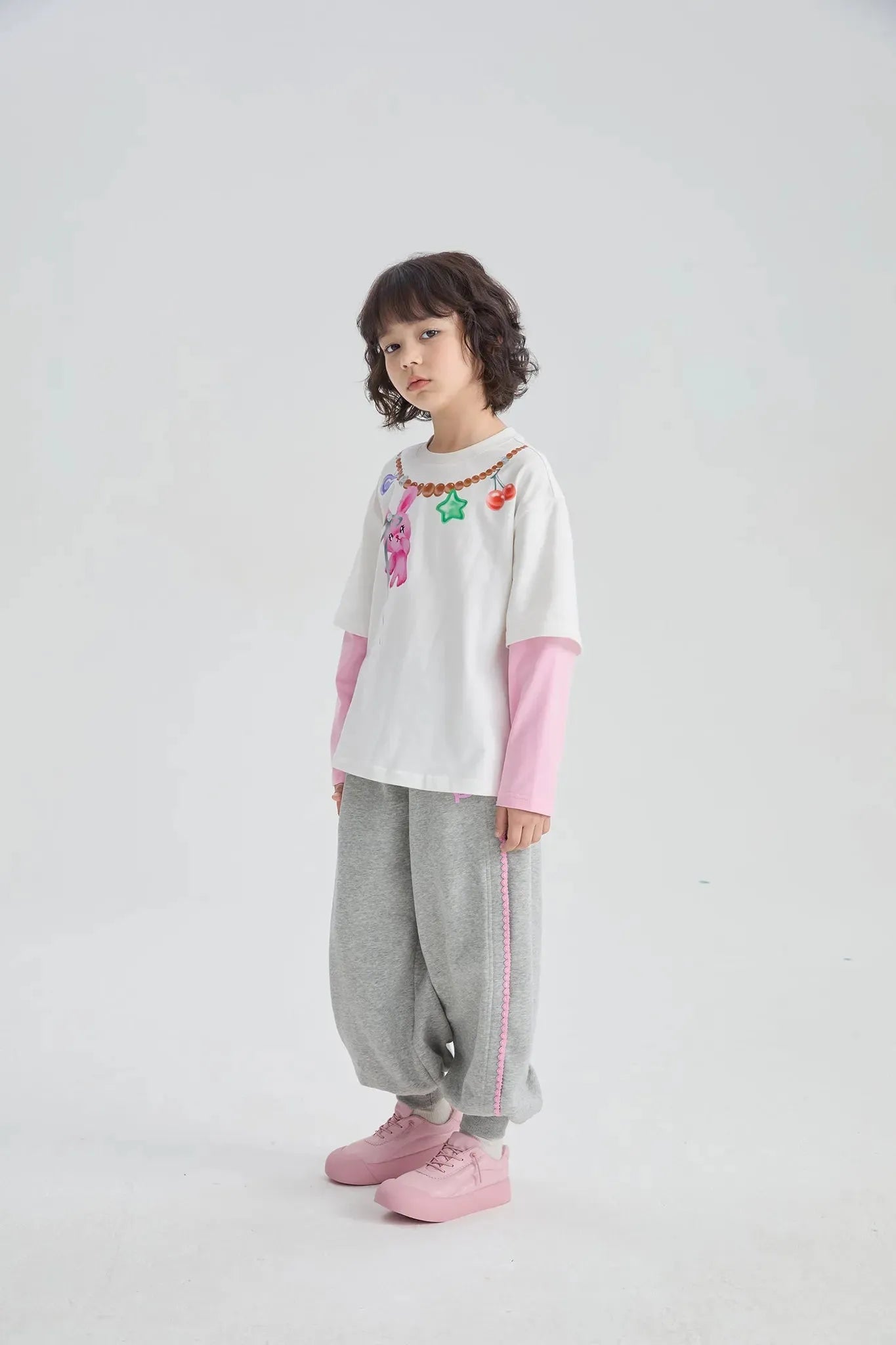 Poco Blush Bunny Swing Long-Sleeve Tee