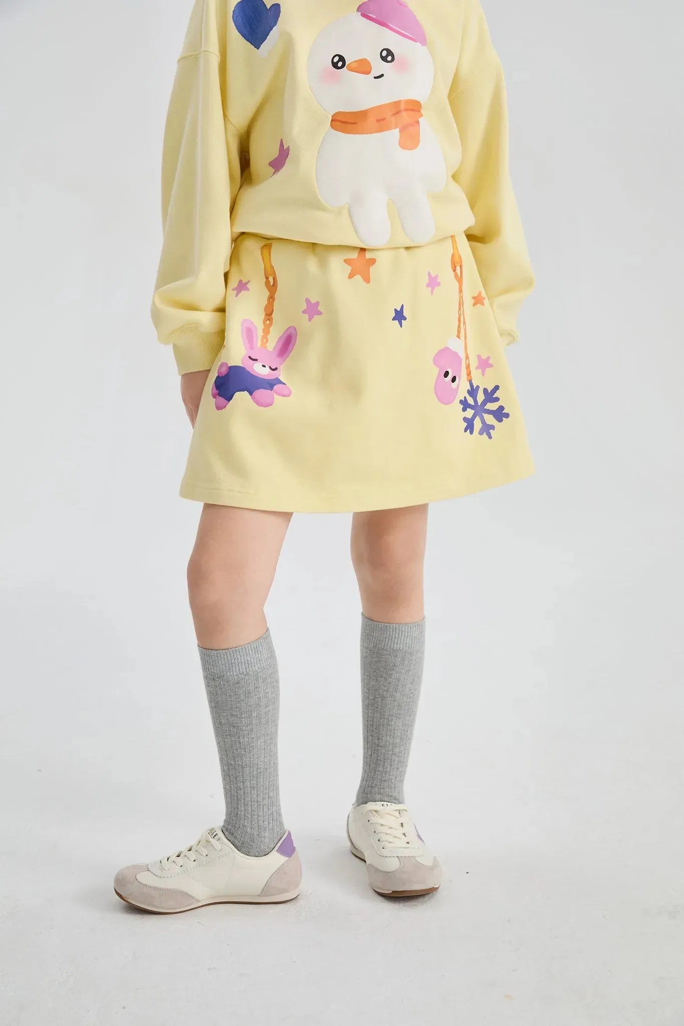 Poco Blush Bunny Swing Print Skirt