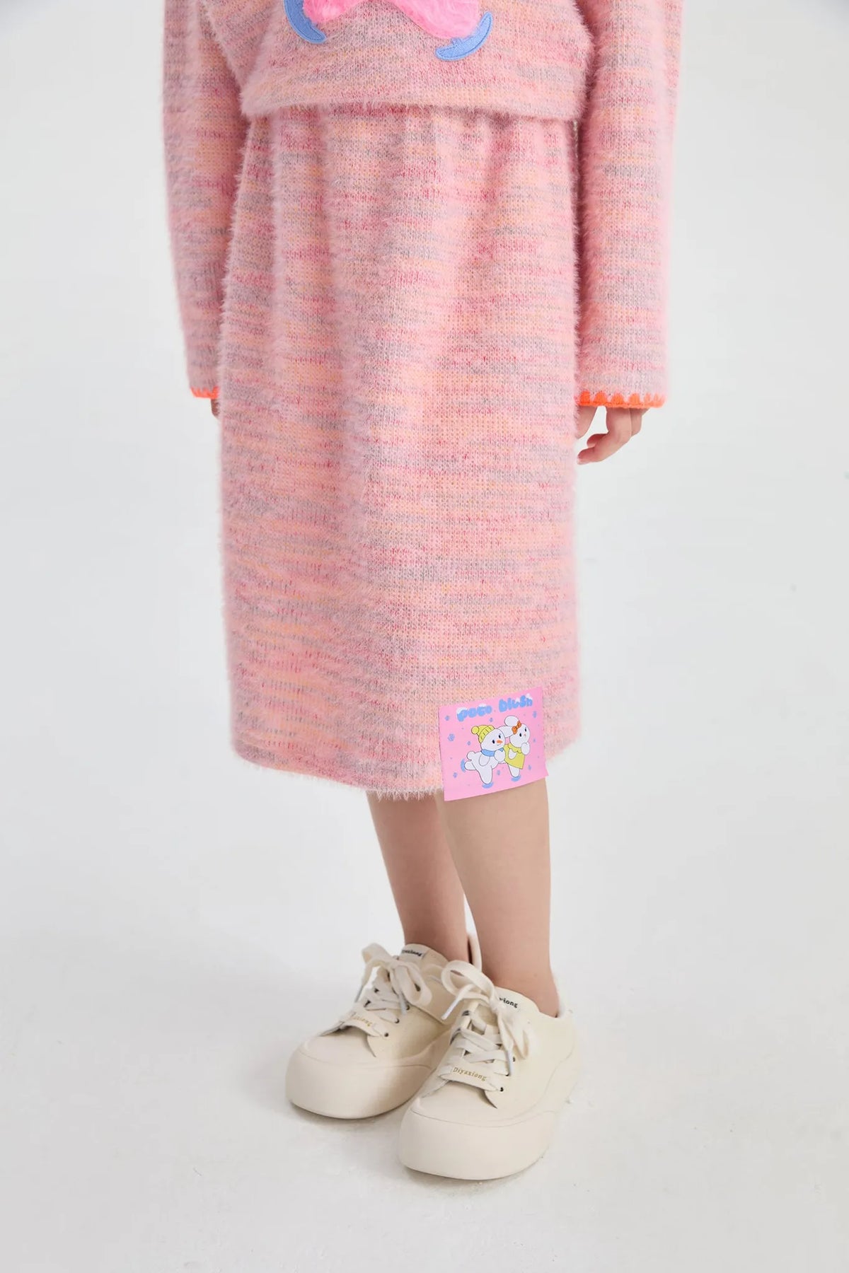 Ice Rink Snowman Knit Skirt by Poco Blush, image 3