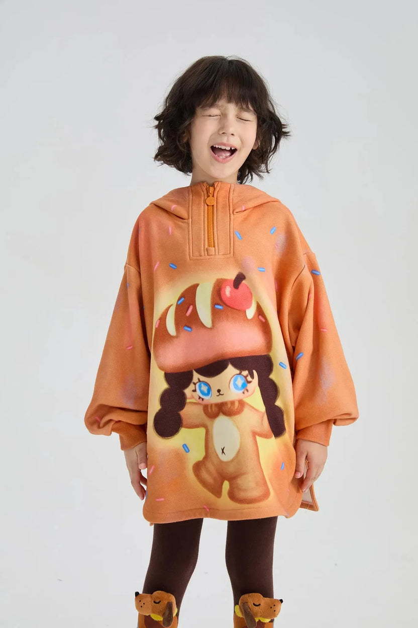 Bread Girl Fleece Hoodie by Poco Blush, image 4