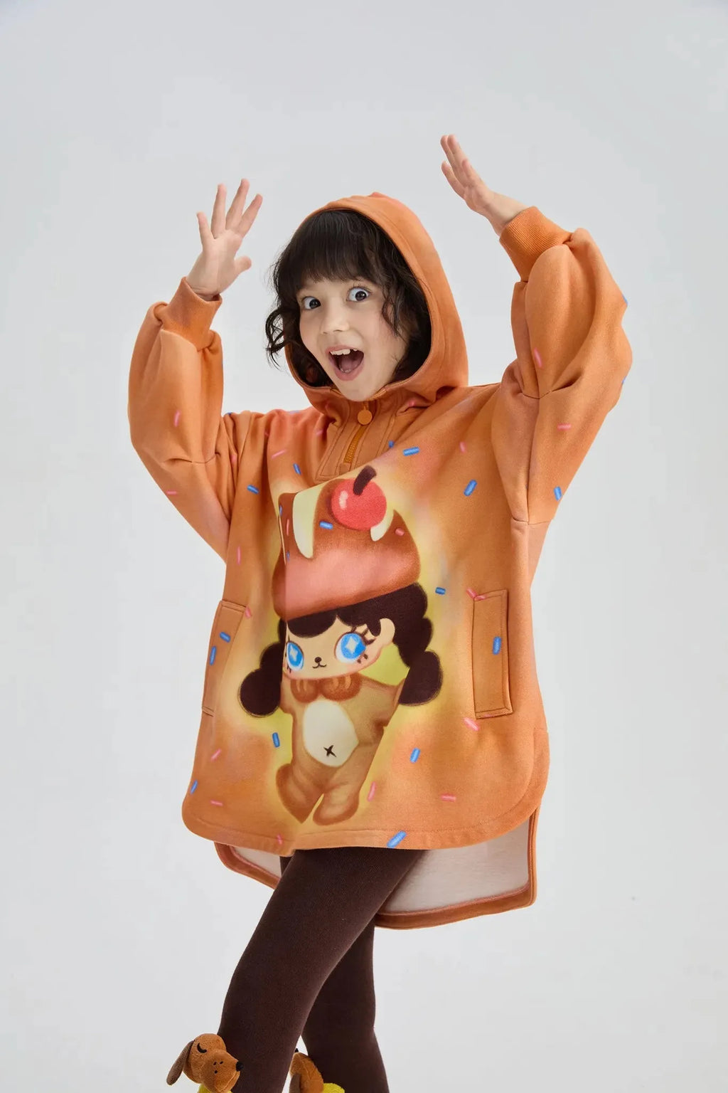 Poco Blush Bread Girl Fleece Hoodie