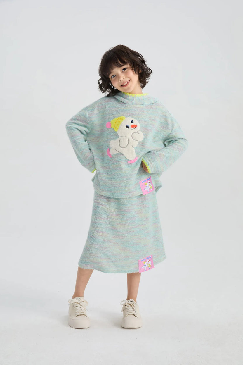 Ice Rink Snowman Knit Skirt by Poco Blush, image 7