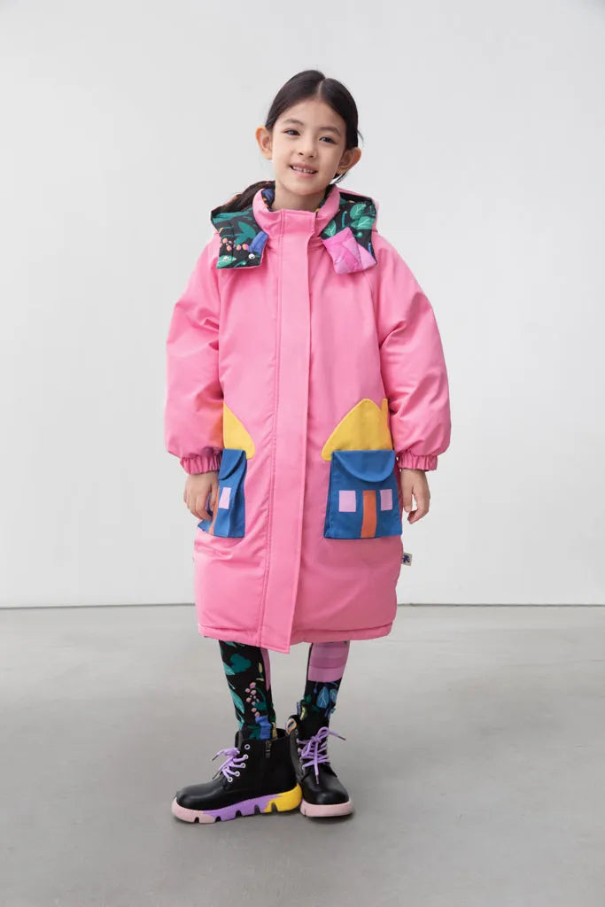 Poco Blush William Morris Reversible Down Jacket