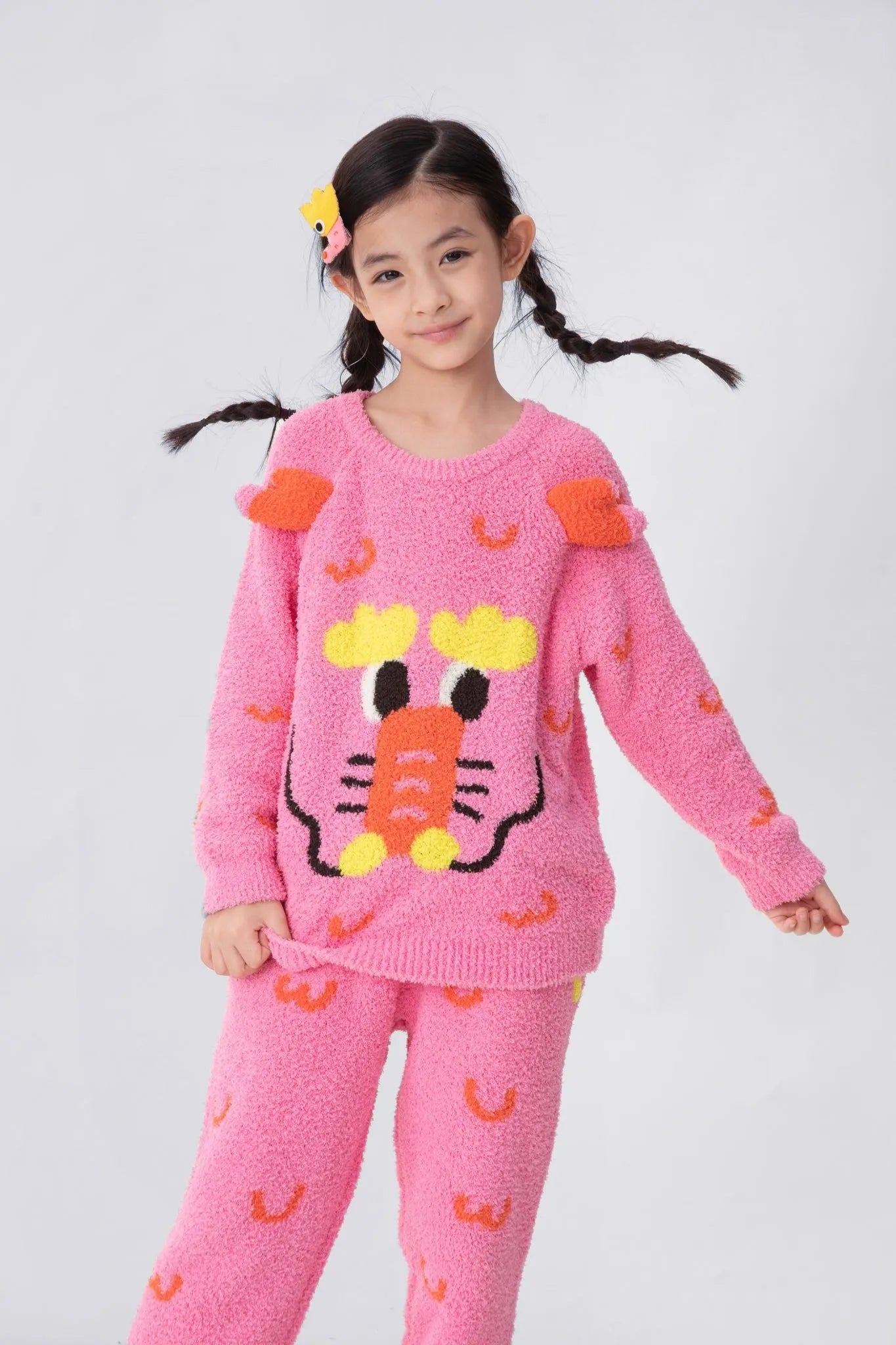 Poco Blush Spring Dragon Knit Loungewear Set