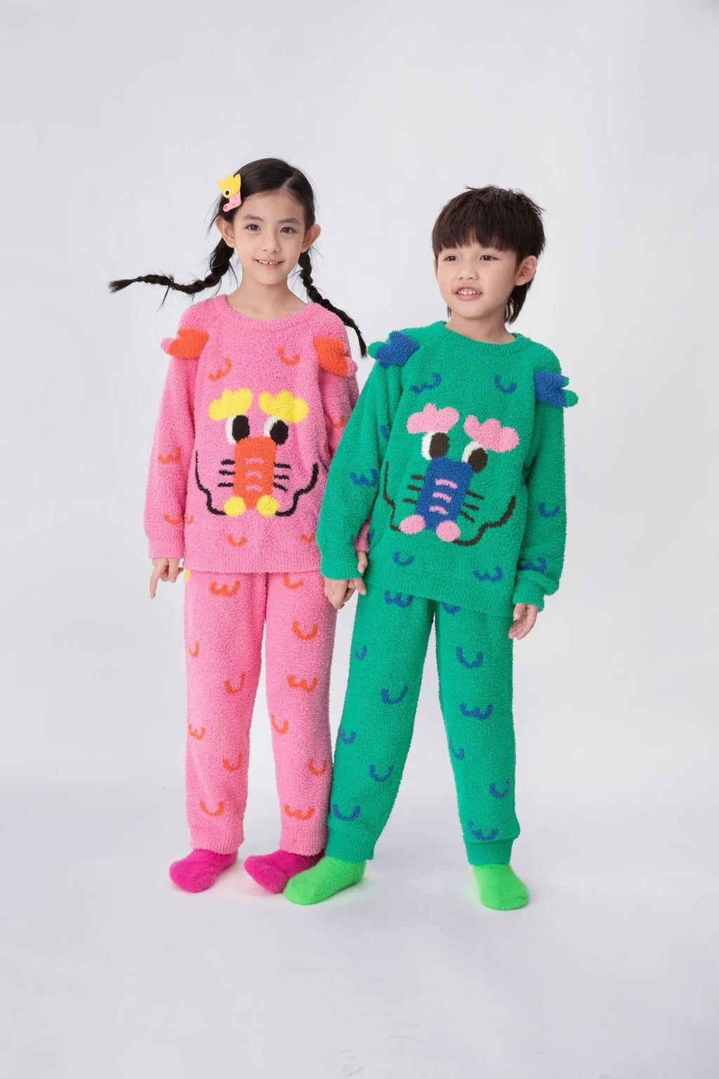 Poco Blush Spring Dragon Knit Loungewear Set