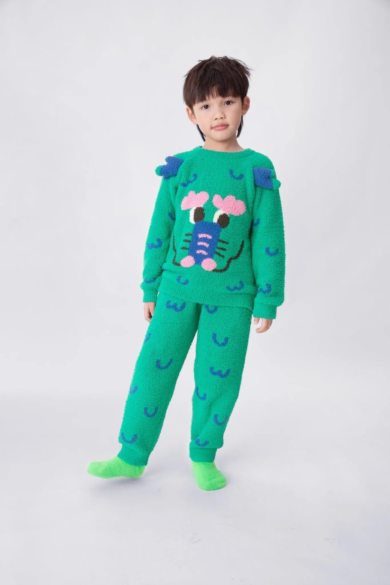 Poco Blush Spring Dragon Knit Loungewear Set