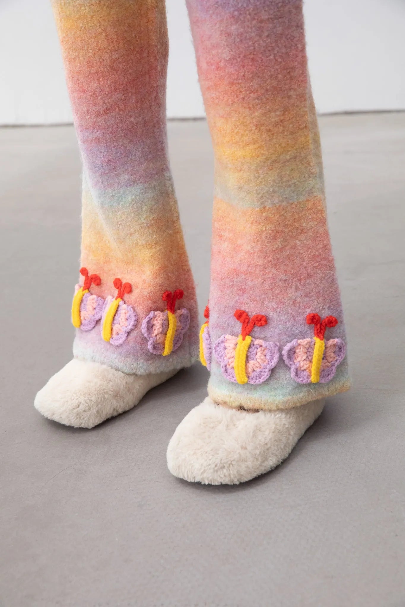 Poco Blush Butterfly Gradient Knit Pants