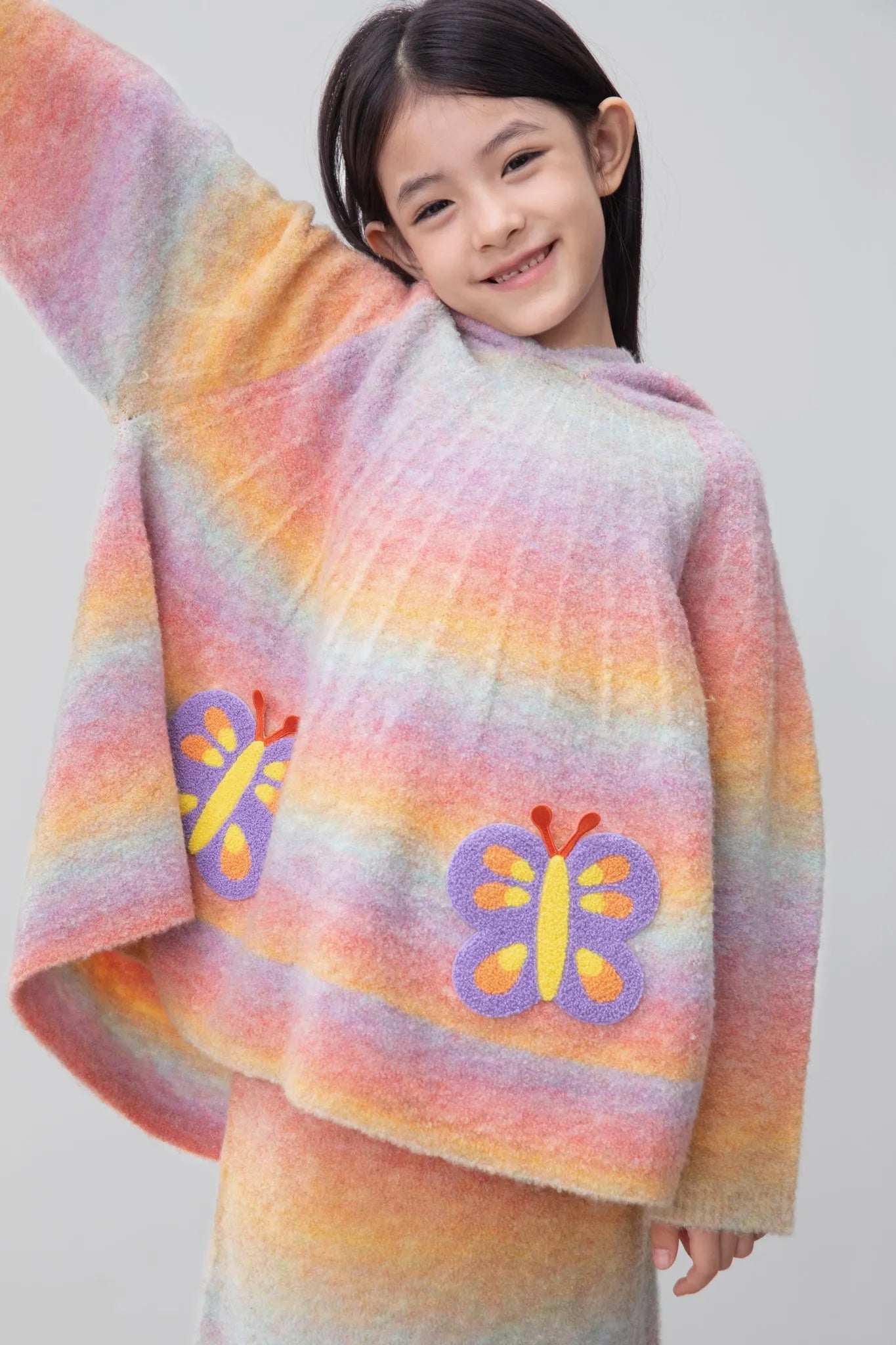 Poco Blush Butterfly Gradient Knit Sweater