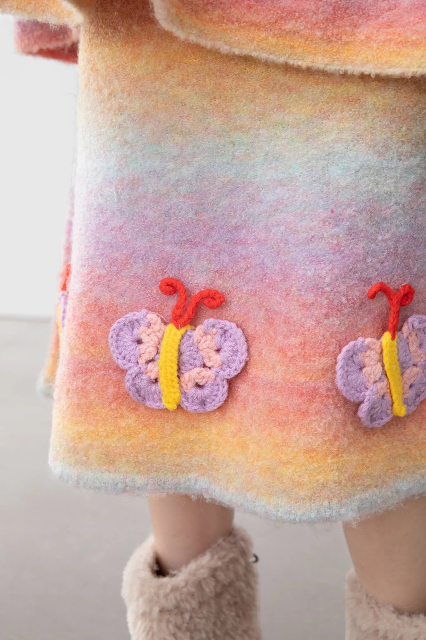 Poco Blush Butterfly Gradient Knit Skirt