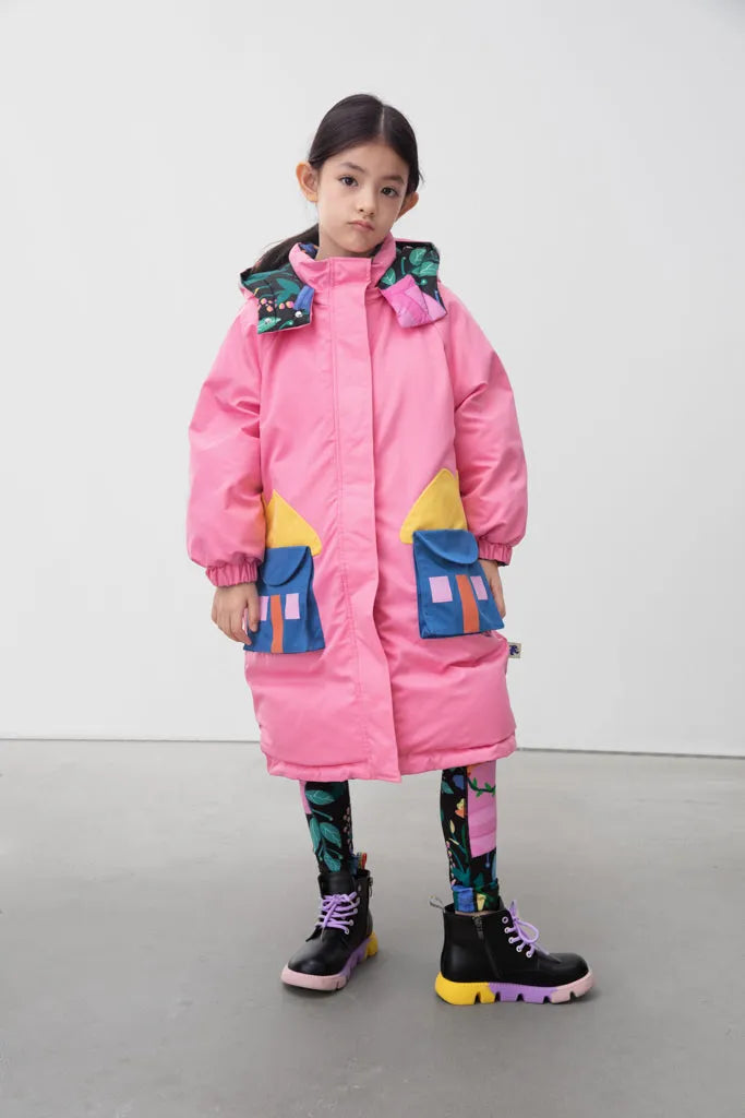 Poco Blush William Morris Reversible Down Jacket