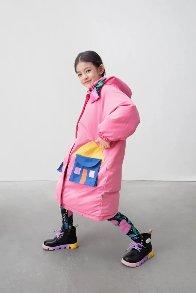 Poco Blush William Morris Reversible Down Jacket