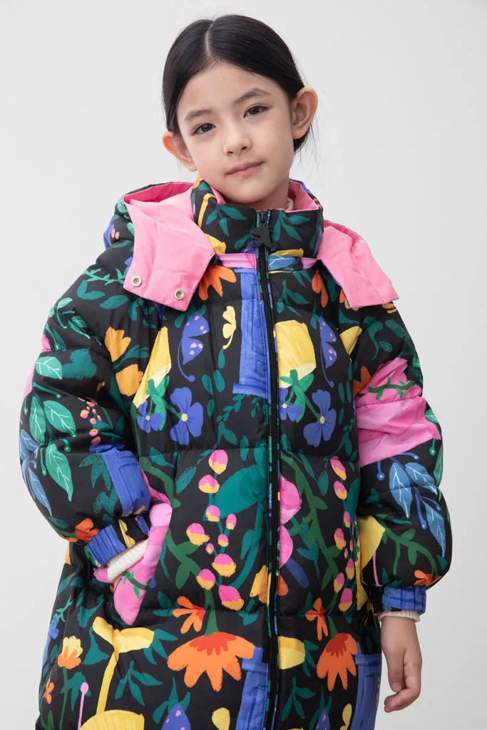 Poco Blush William Morris Reversible Down Jacket